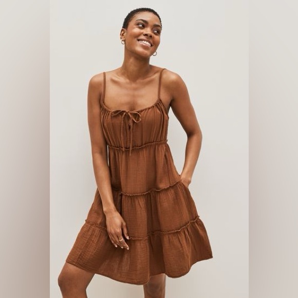 Gap crinkle gauze tiered dress - Picture 1 of 3
